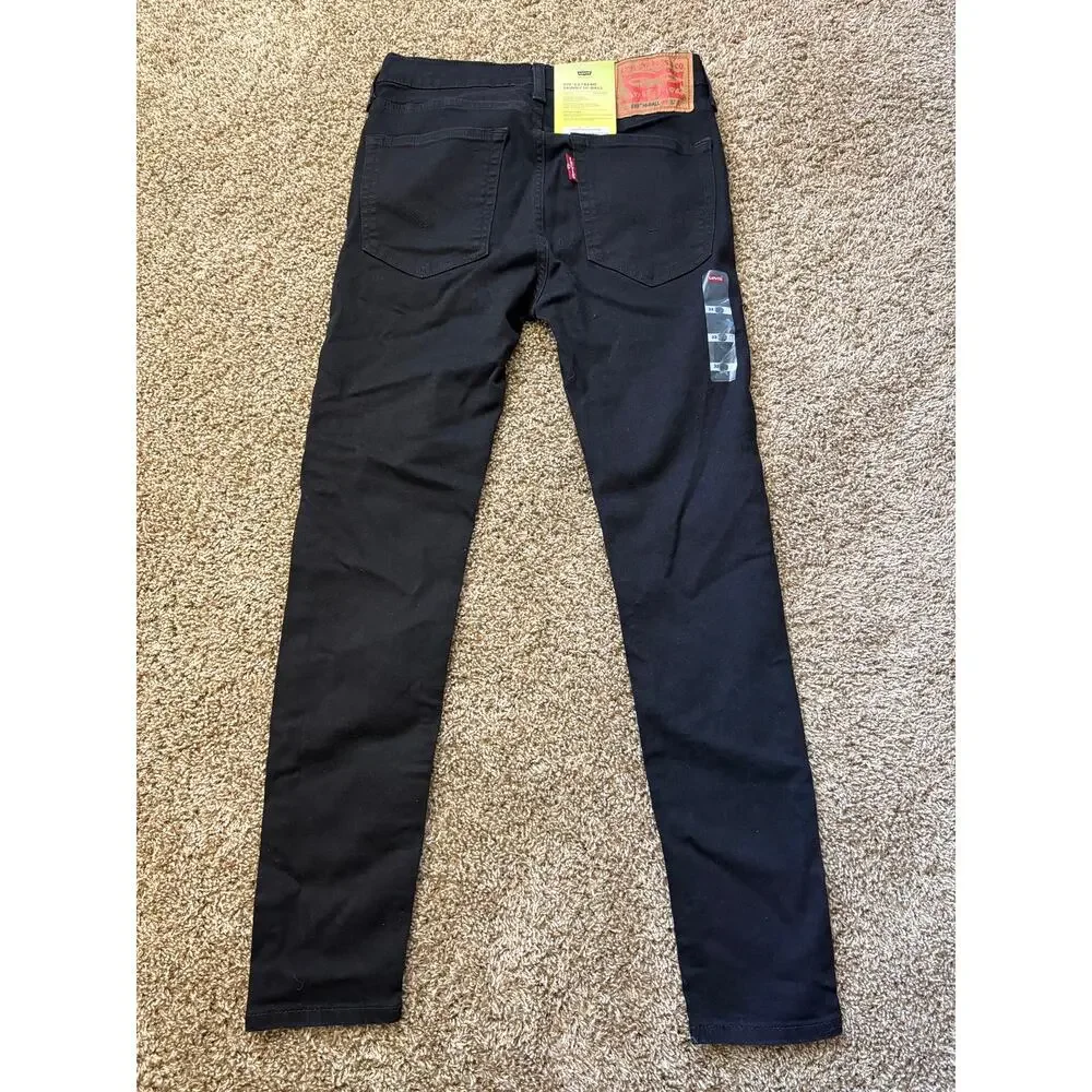 NWT 519 Skinny Hi-Ball Denim Jeans Mens Size 32 Black